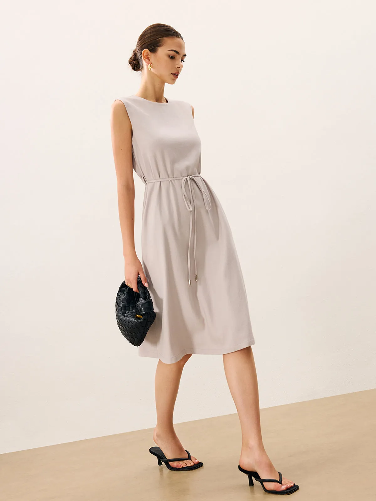 Sleeveless Tie Detail Midi Dress sold by COMMENSE