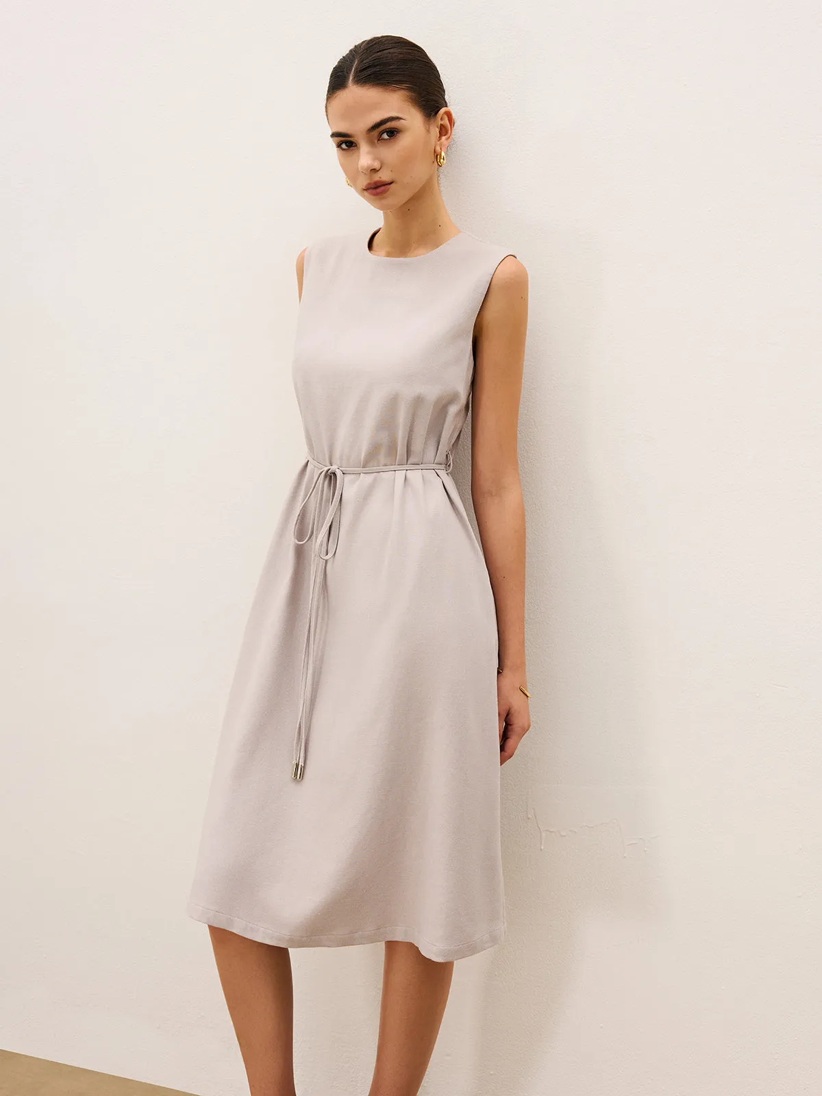 Sleeveless Tie Detail Midi Dress sold by COMMENSE product image thumbnail 5