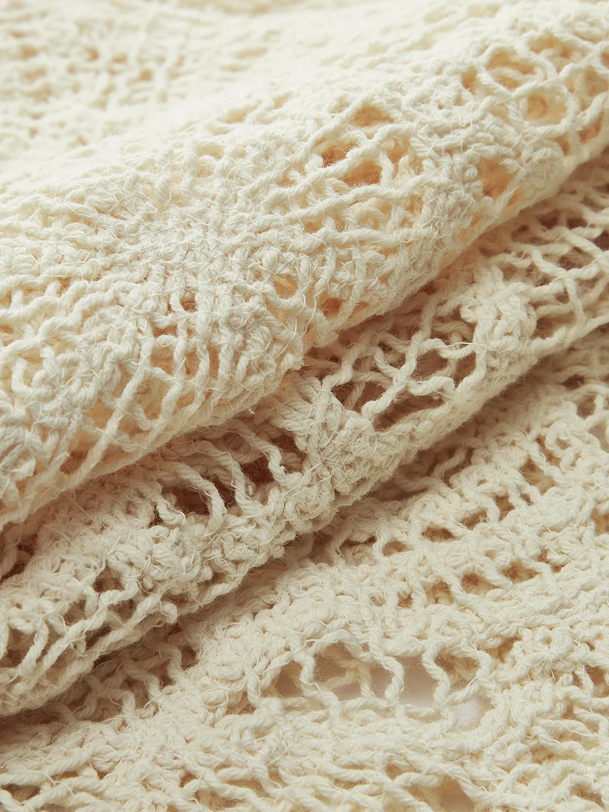 Semi-Sheer Crochet Lace Top sold by COMMENSE product image thumbnail 4