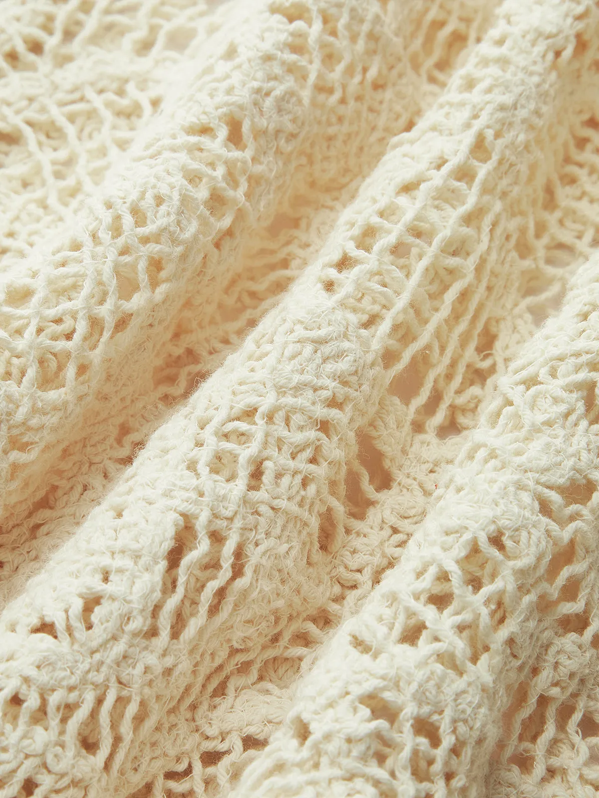 Semi-Sheer Crochet Lace Top sold by COMMENSE product image thumbnail 3