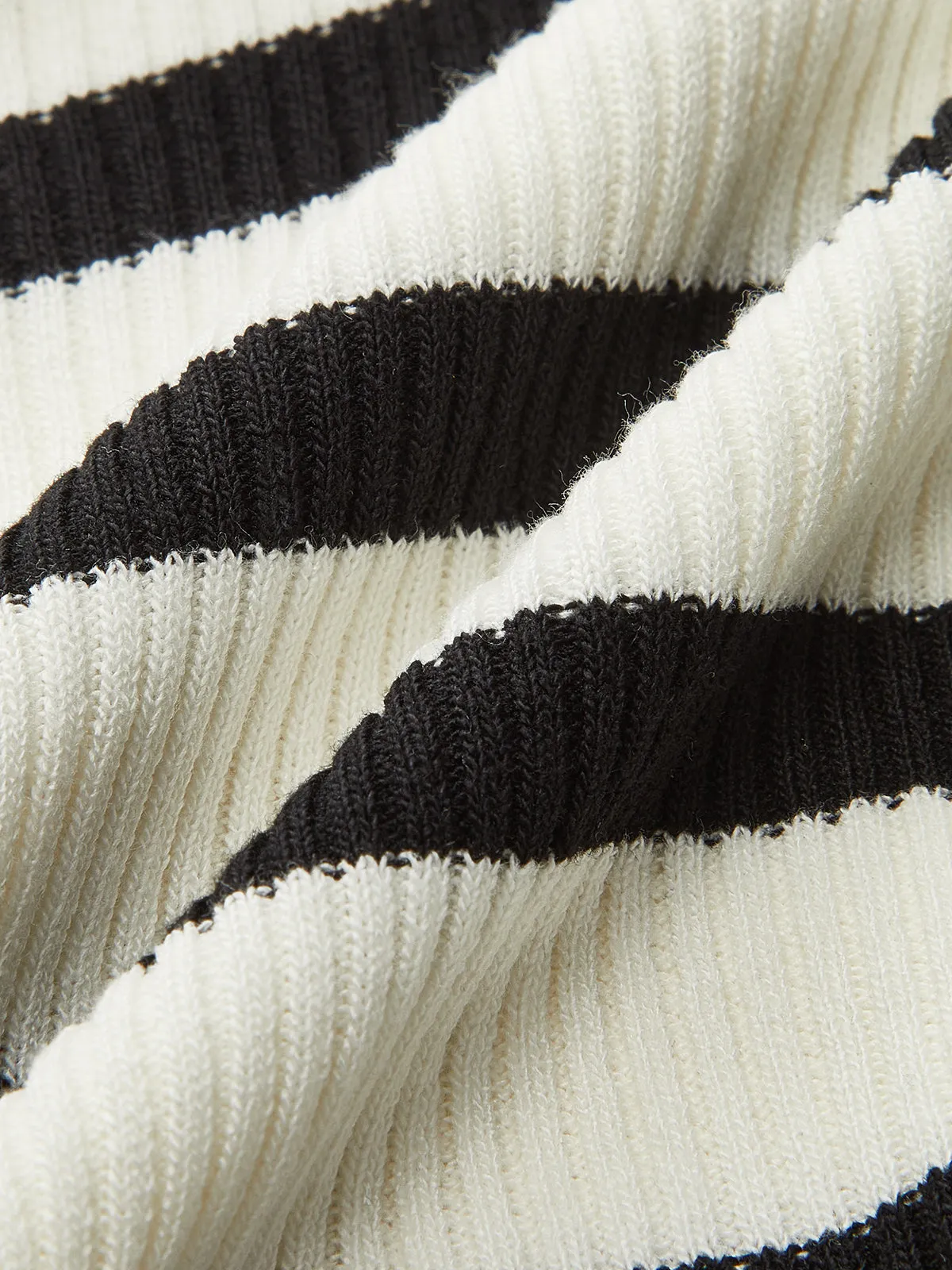 Striped Knit Halter Crop Top sold by COMMENSE product image thumbnail 2