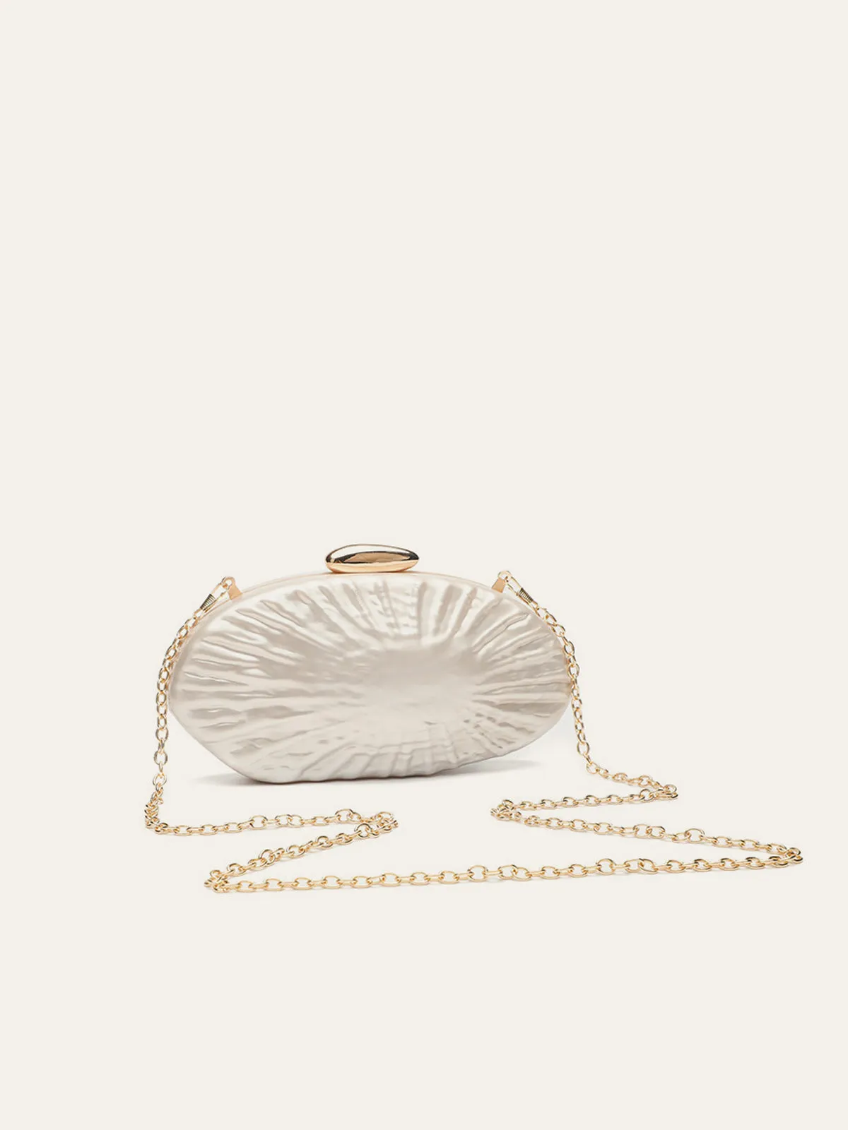 Pearl Texture Clutch With Gold Chain sold by COMMENSE product image thumbnail 4
