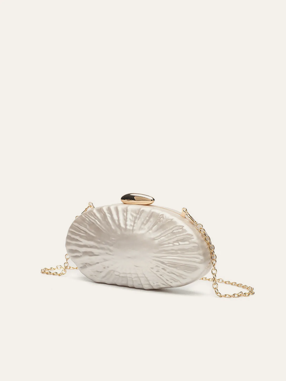 Pearl Texture Clutch With Gold Chain sold by COMMENSE product image thumbnail 3