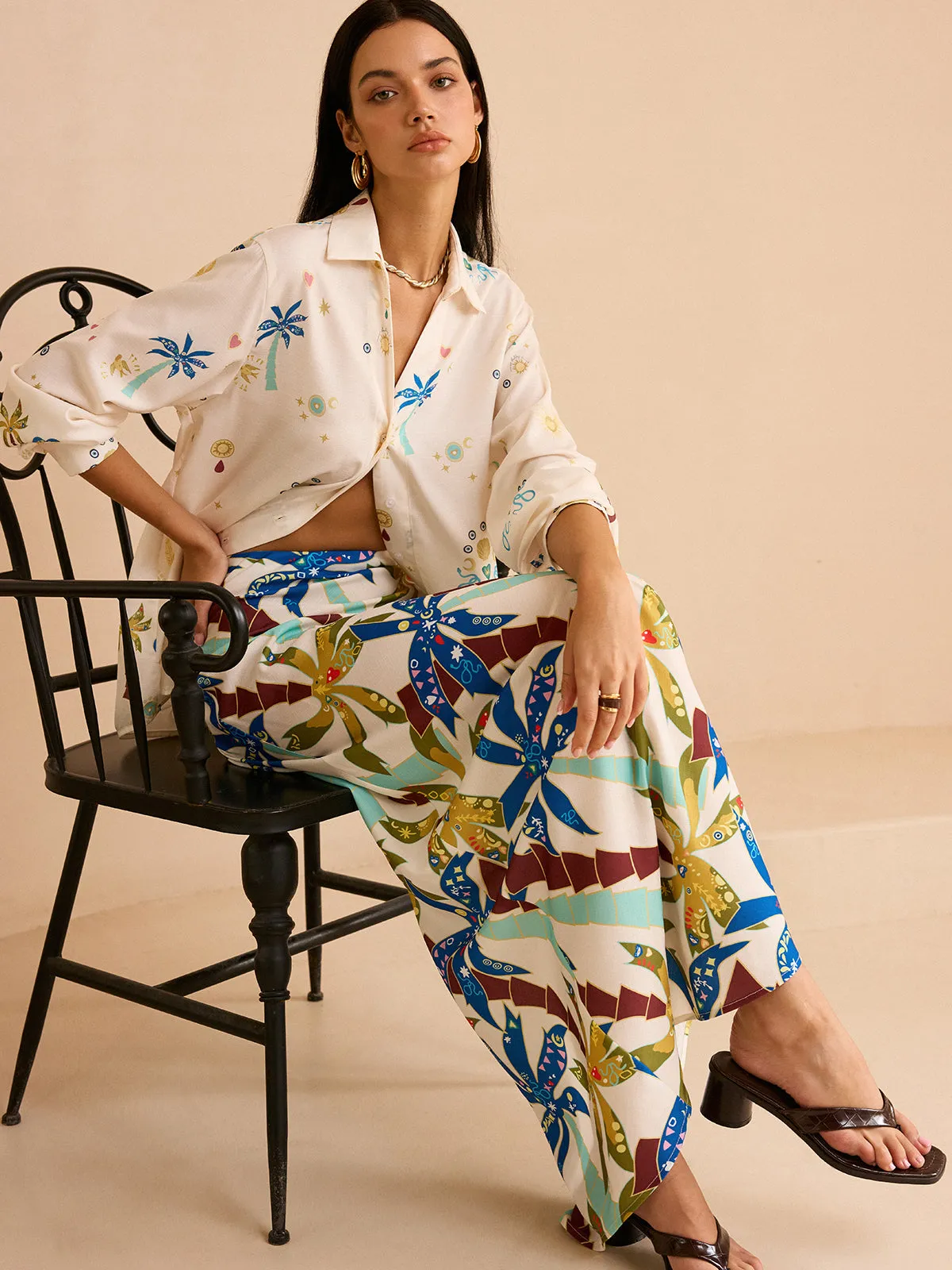 Tropical Print Maxi Skirt sold by COMMENSE product image thumbnail 4