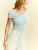 Off-Shoulder Crisscross Top sold by COMMENSE
