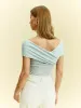 Off-Shoulder Crisscross Top sold by COMMENSE