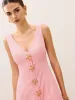 Sleeveless Mini Dress with Starfish Button sold by COMMENSE