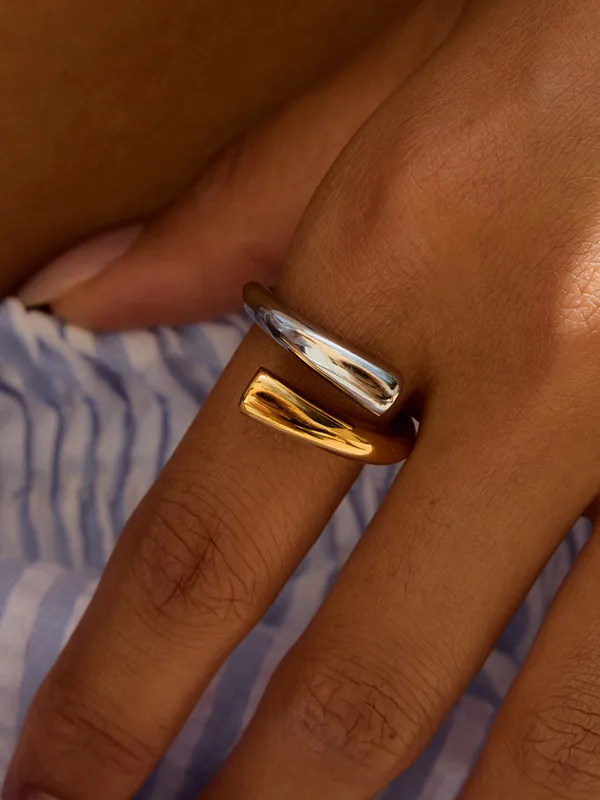 Two-Tone Bypass Ring sold by COMMENSE