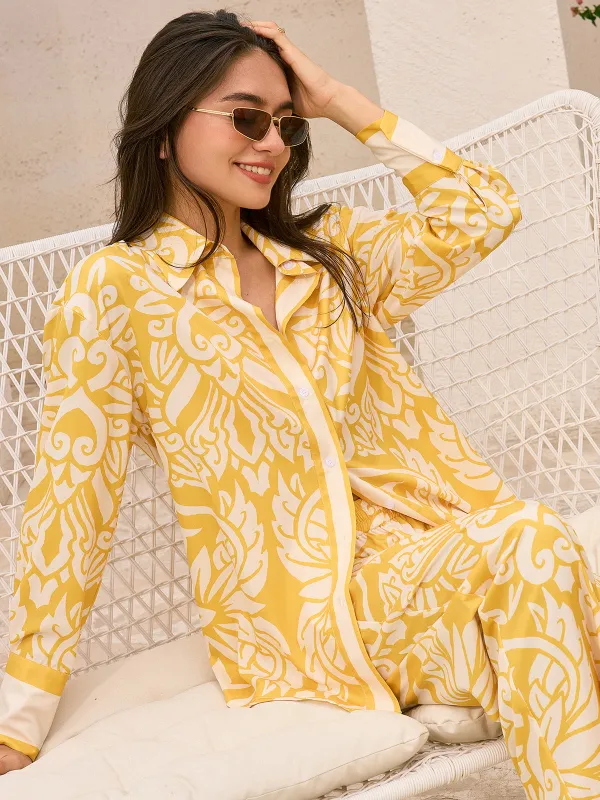 Oversized Patterned Shirt sold by COMMENSE