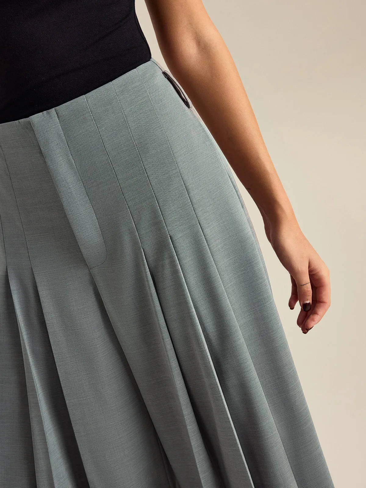 Pleated Wide-Leg Pants sold by COMMENSE product image thumbnail 2