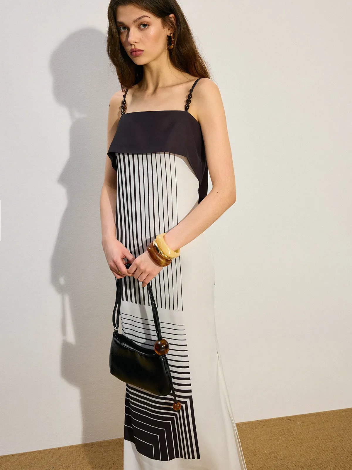 Striped Maxi Dress with Side Slit sold by COMMENSE product image thumbnail 5