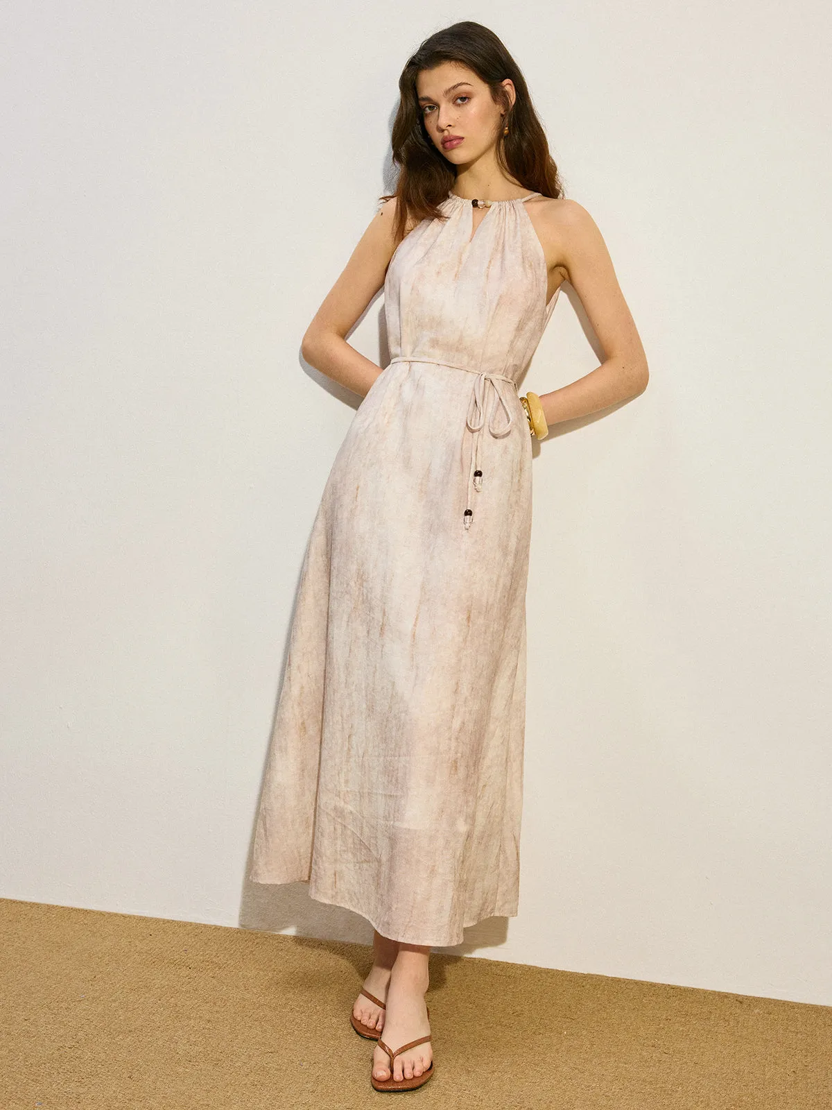 Pocketed Tied Maxi Dress sold by COMMENSE product image thumbnail 3