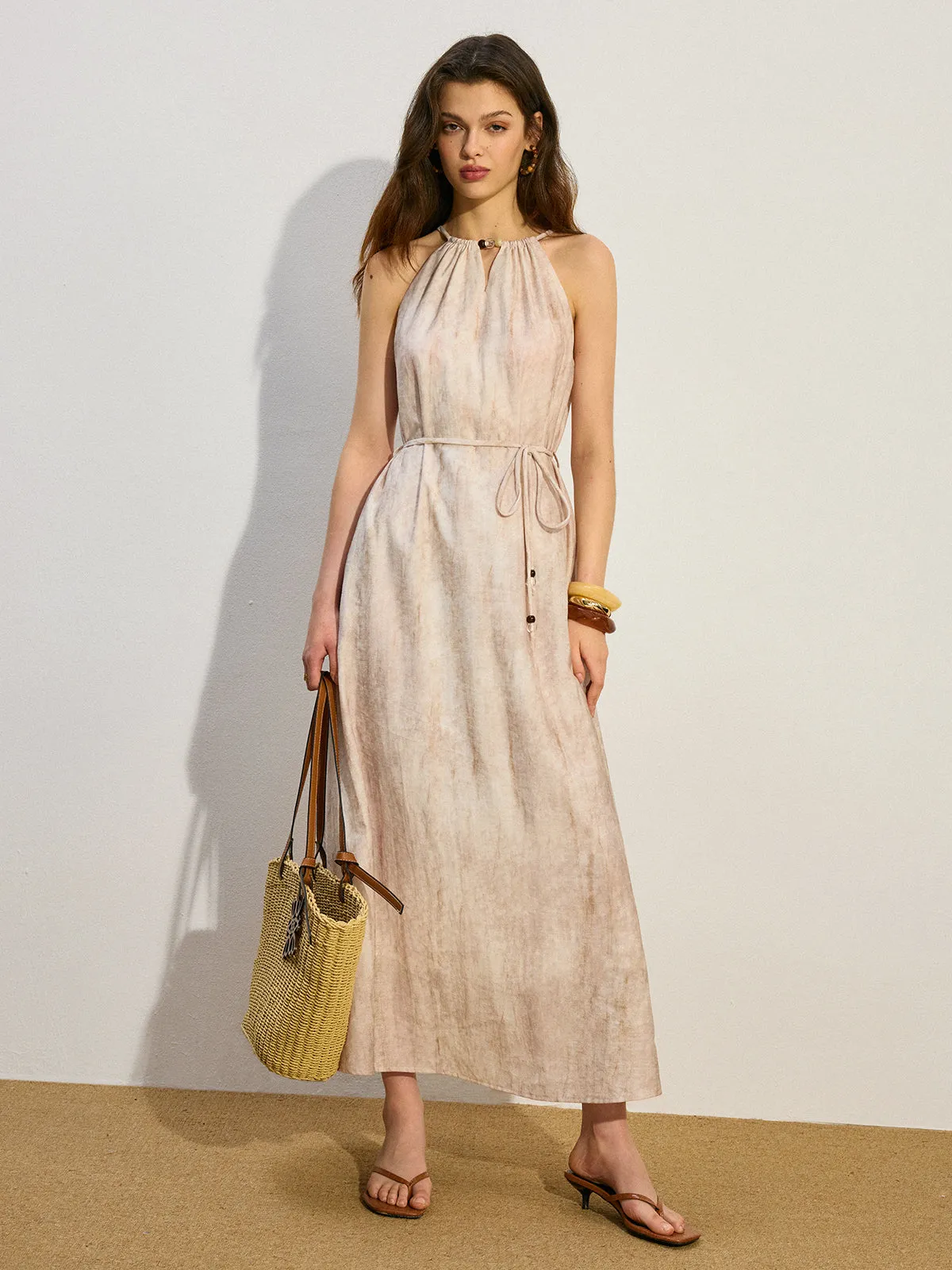 Pocketed Tied Maxi Dress sold by COMMENSE product image thumbnail 2
