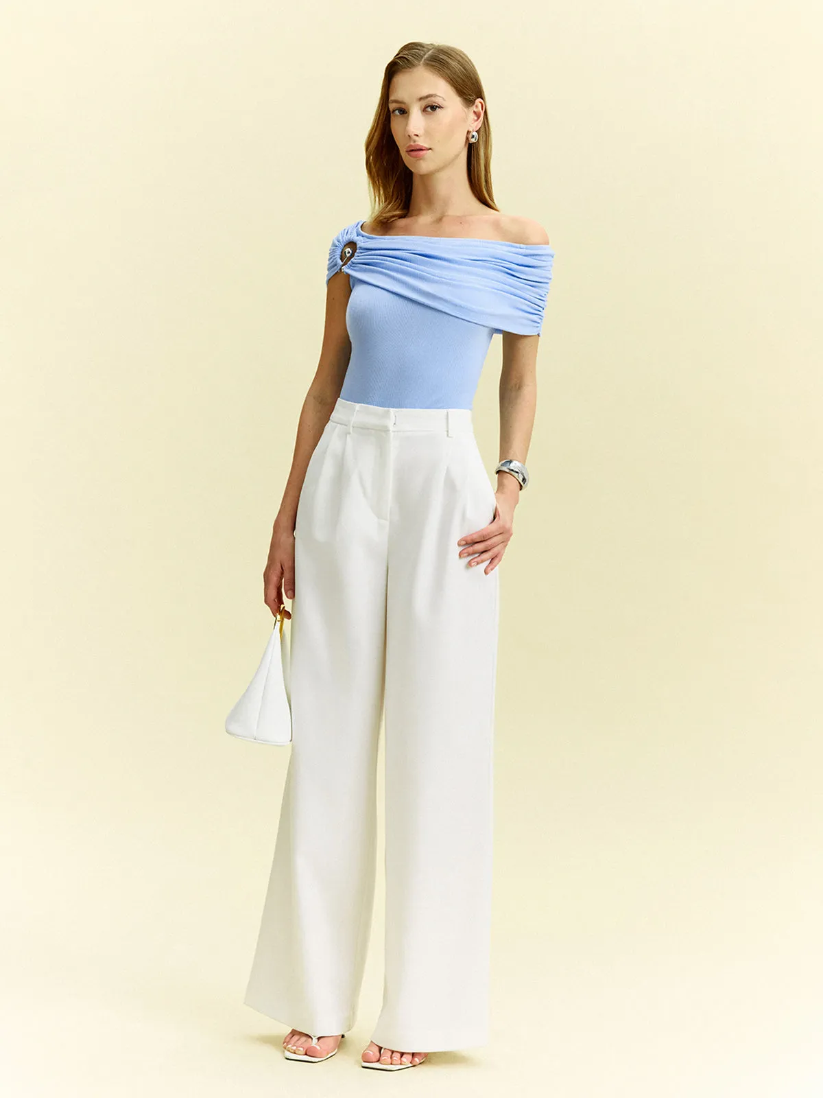 Off-Shoulder Top with Ring Detail sold by COMMENSE product image thumbnail 2