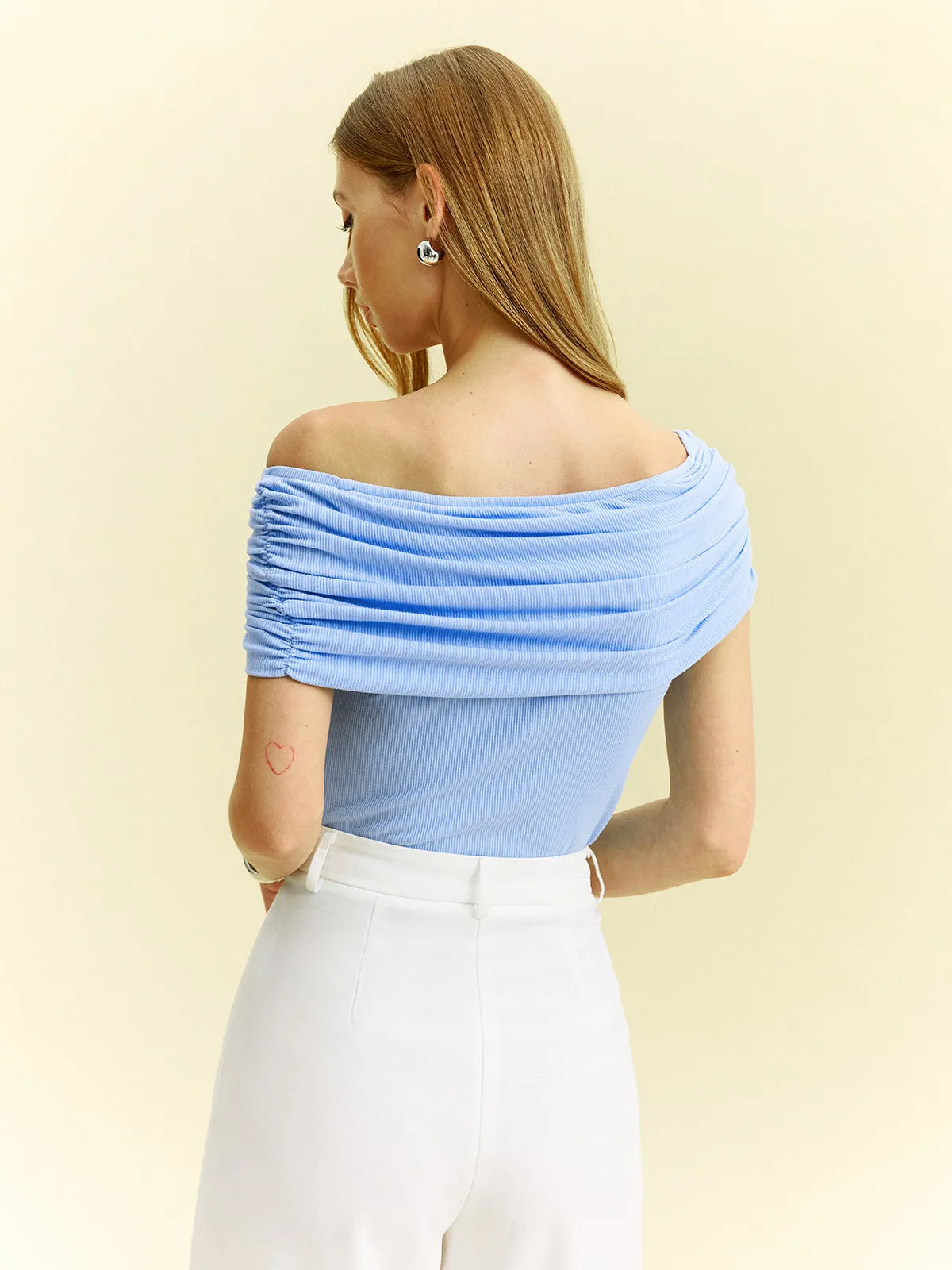 Off-Shoulder Top with Ring Detail sold by COMMENSE product image thumbnail 5