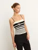 Striped Knit Tank Top sold by COMMENSE