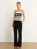 Striped Knit Tank Top sold by COMMENSE