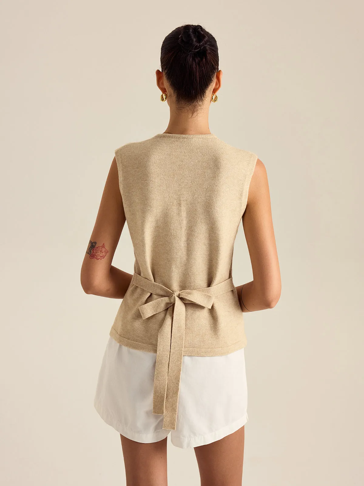 Sleeveless V-Neck Vest sold by COMMENSE product image thumbnail 3