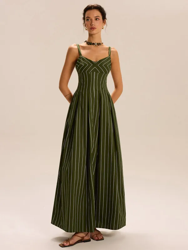 Striped Maxi Dress sold by COMMENSE