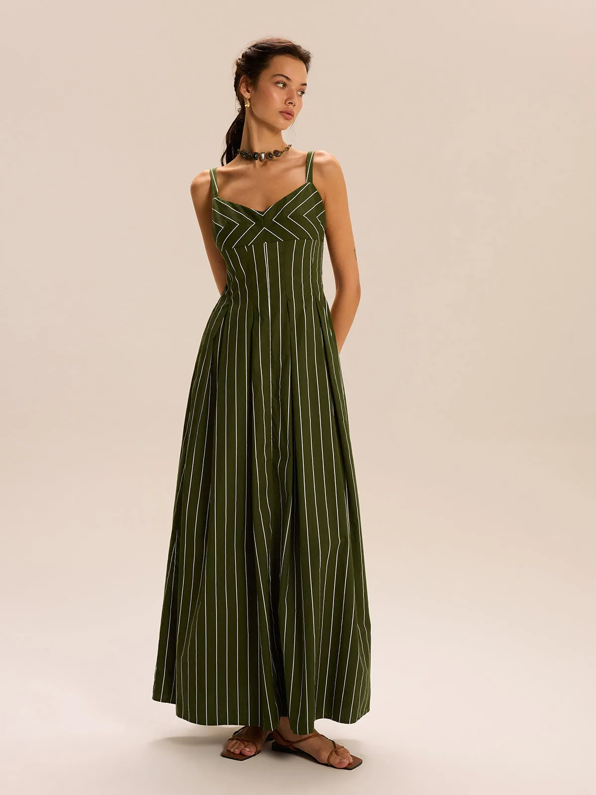 Striped Maxi Dress sold by COMMENSE product image thumbnail 2