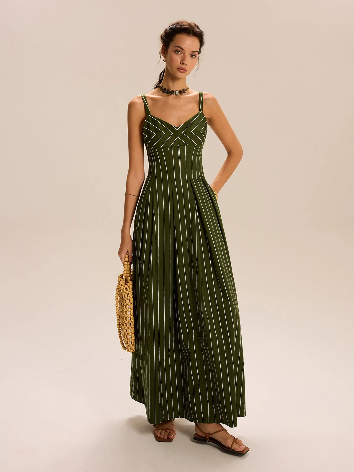 Striped Maxi Dress sold by COMMENSE product image thumbnail 3