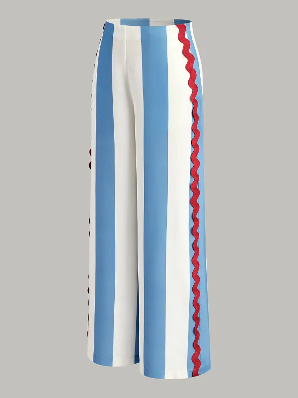 Striped Pocketed Pants sold by COMMENSE