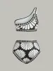 Asymmetrical One-Shoulder Bikini Set sold by COMMENSE