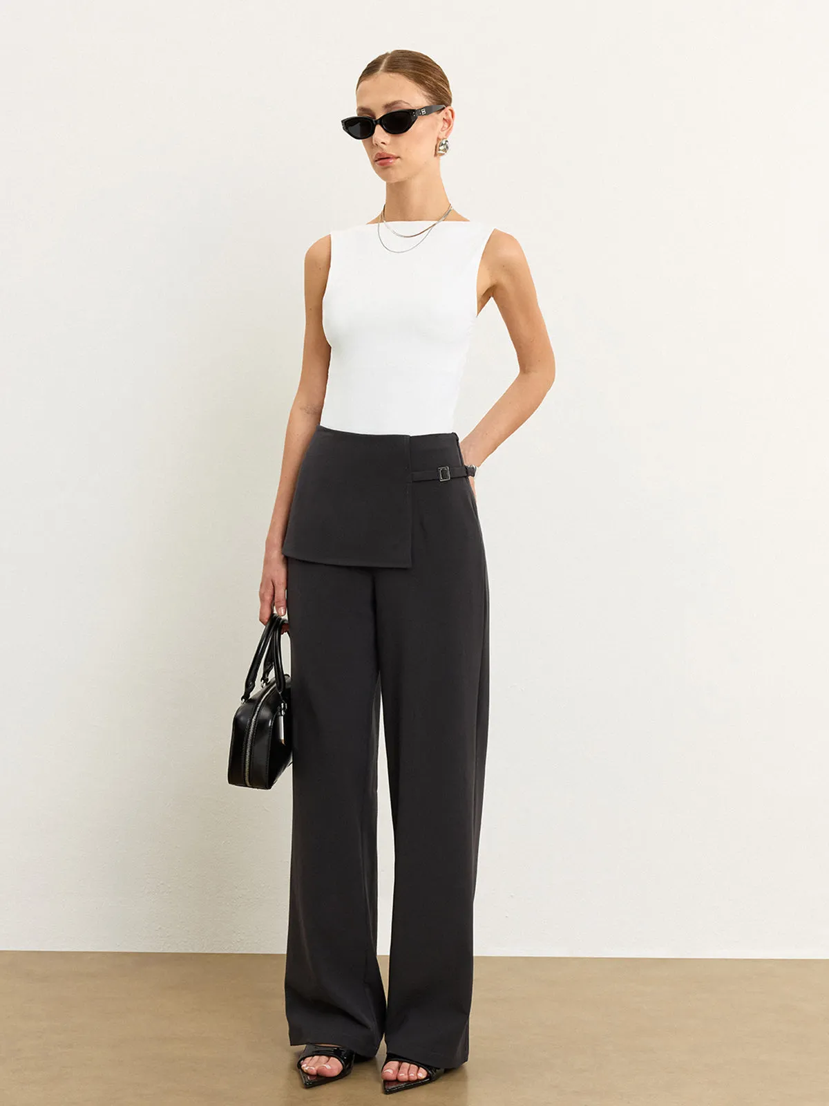 Asymmetric Waist Pants sold by COMMENSE product image thumbnail 4