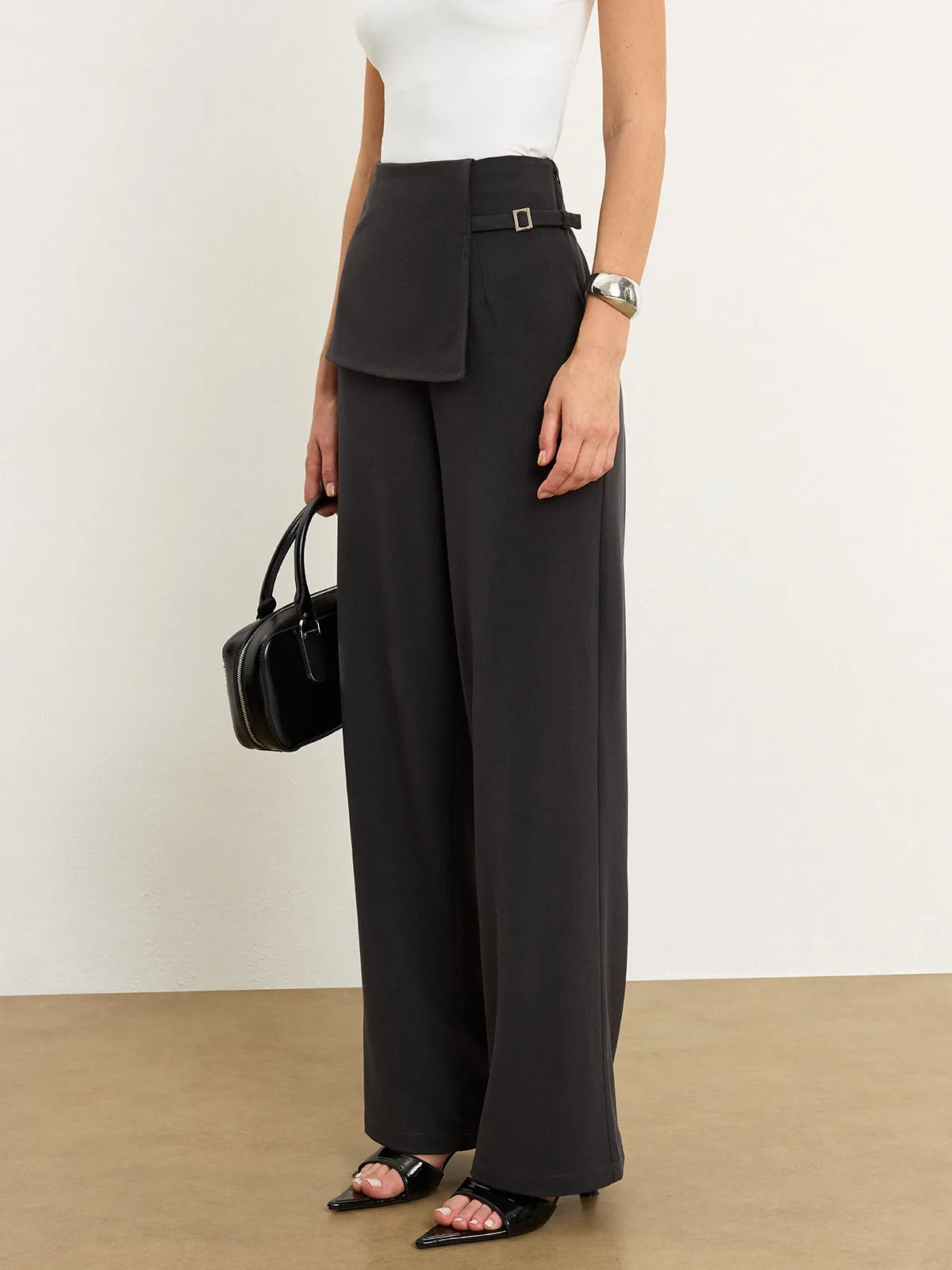 Asymmetric Waist Pants sold by COMMENSE