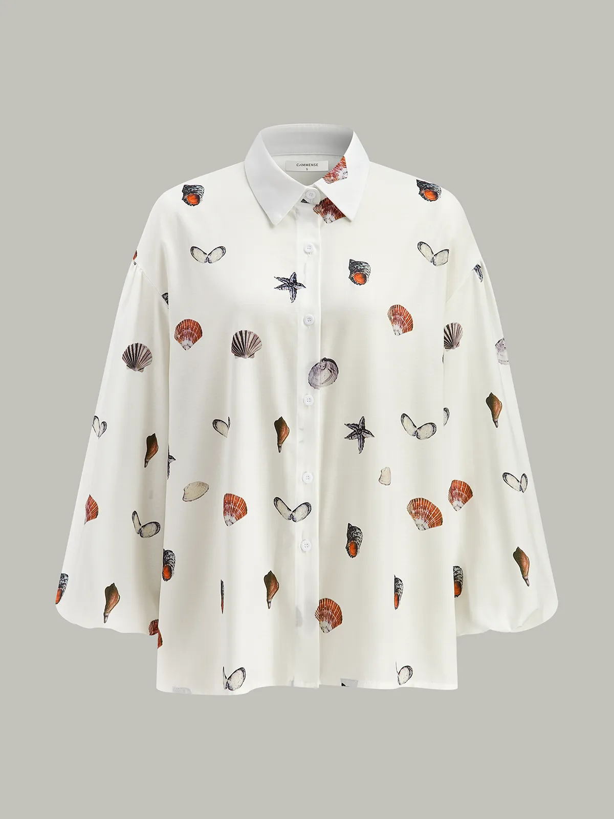 Belted Seashell Print Romper sold by COMMENSE product image thumbnail 3