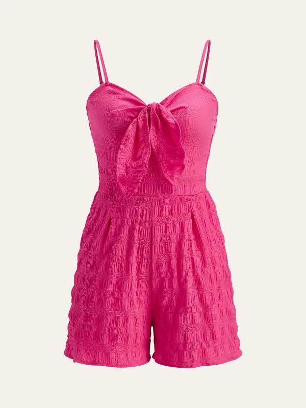 Bow-Front Cami Romper made by COMMENSE