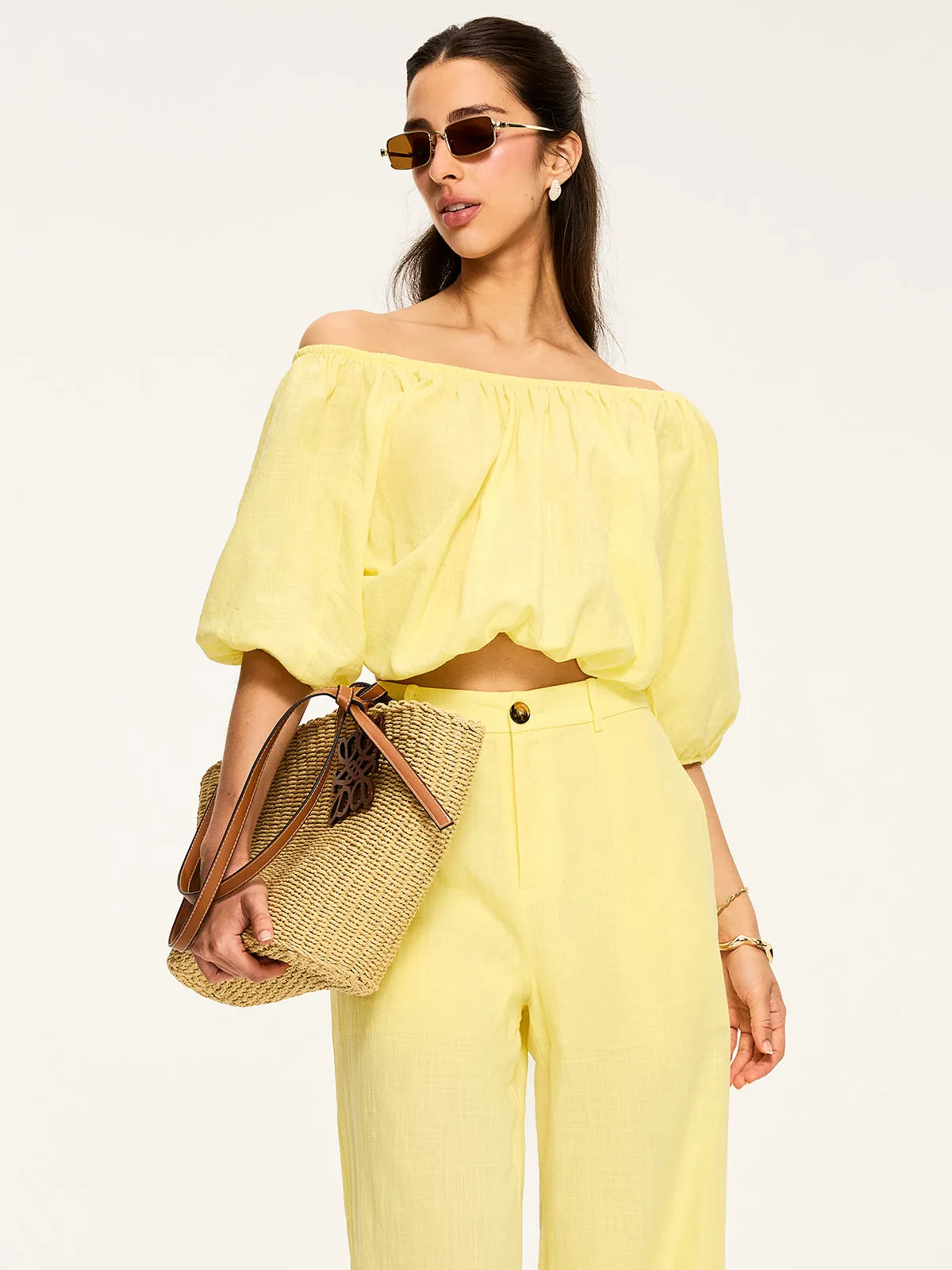 Puff-Sleeve Back-Tie Blouse sold by COMMENSE product image thumbnail 2