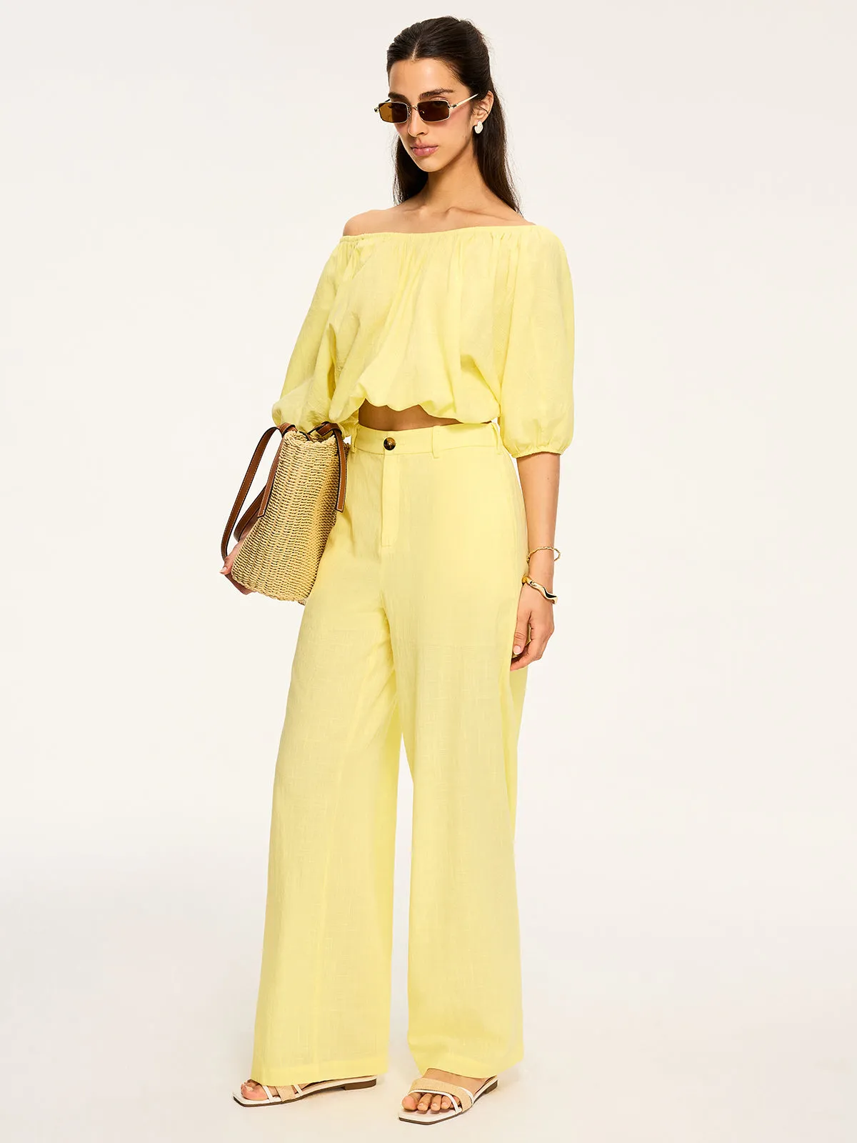 Puff-Sleeve Back-Tie Blouse sold by COMMENSE product image thumbnail 4