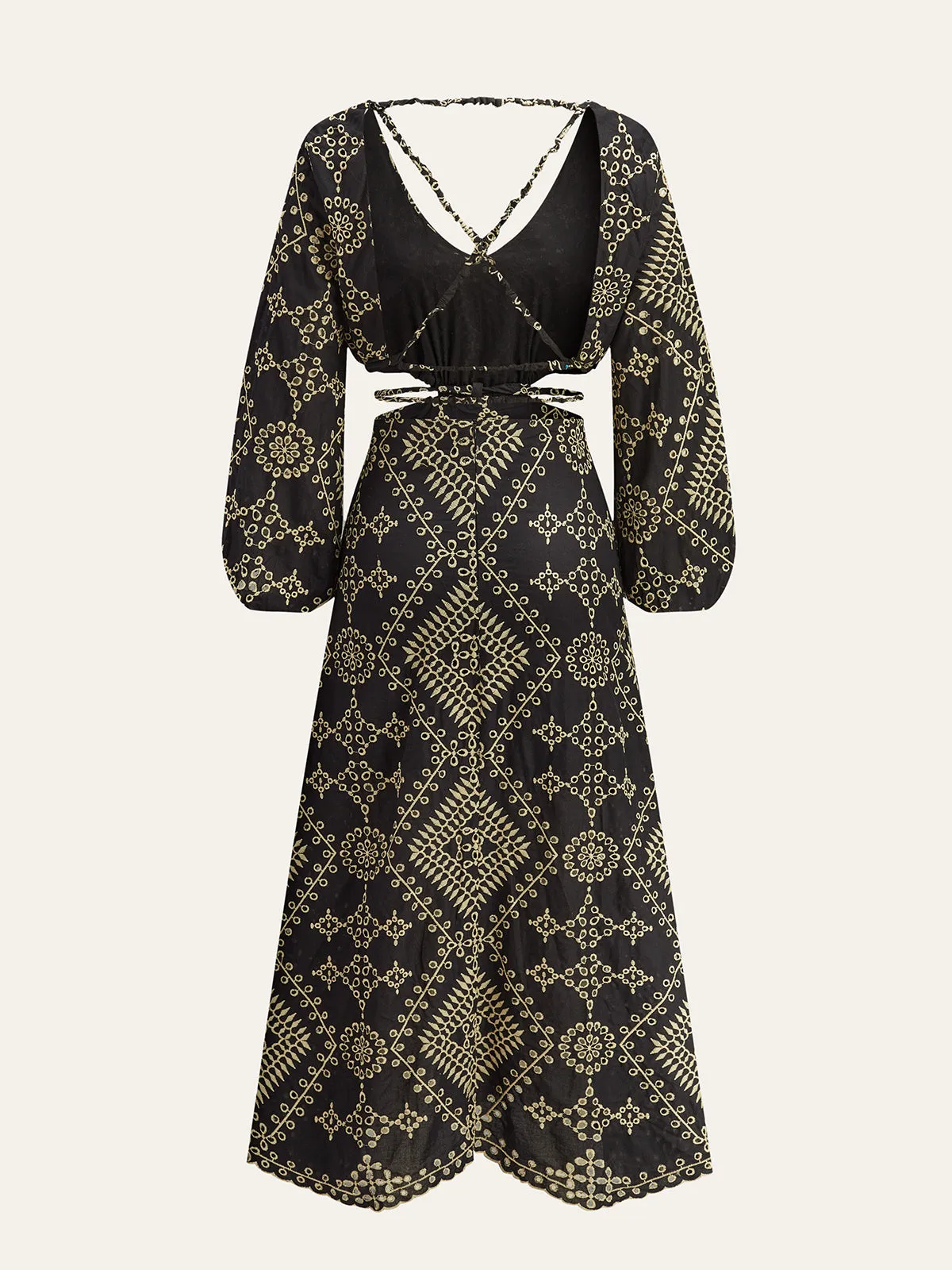 Embroidered Cut-out Maxi Dress sold by COMMENSE product image thumbnail 2