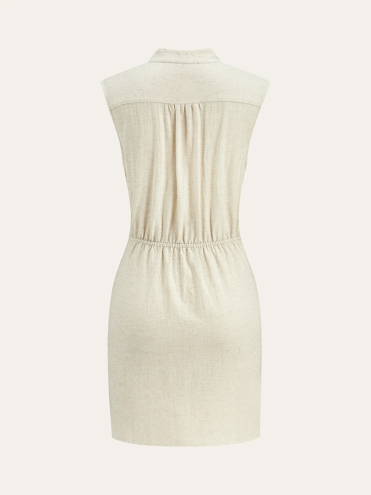 Linen Side-Knot Dress sold by COMMENSE product image thumbnail 3