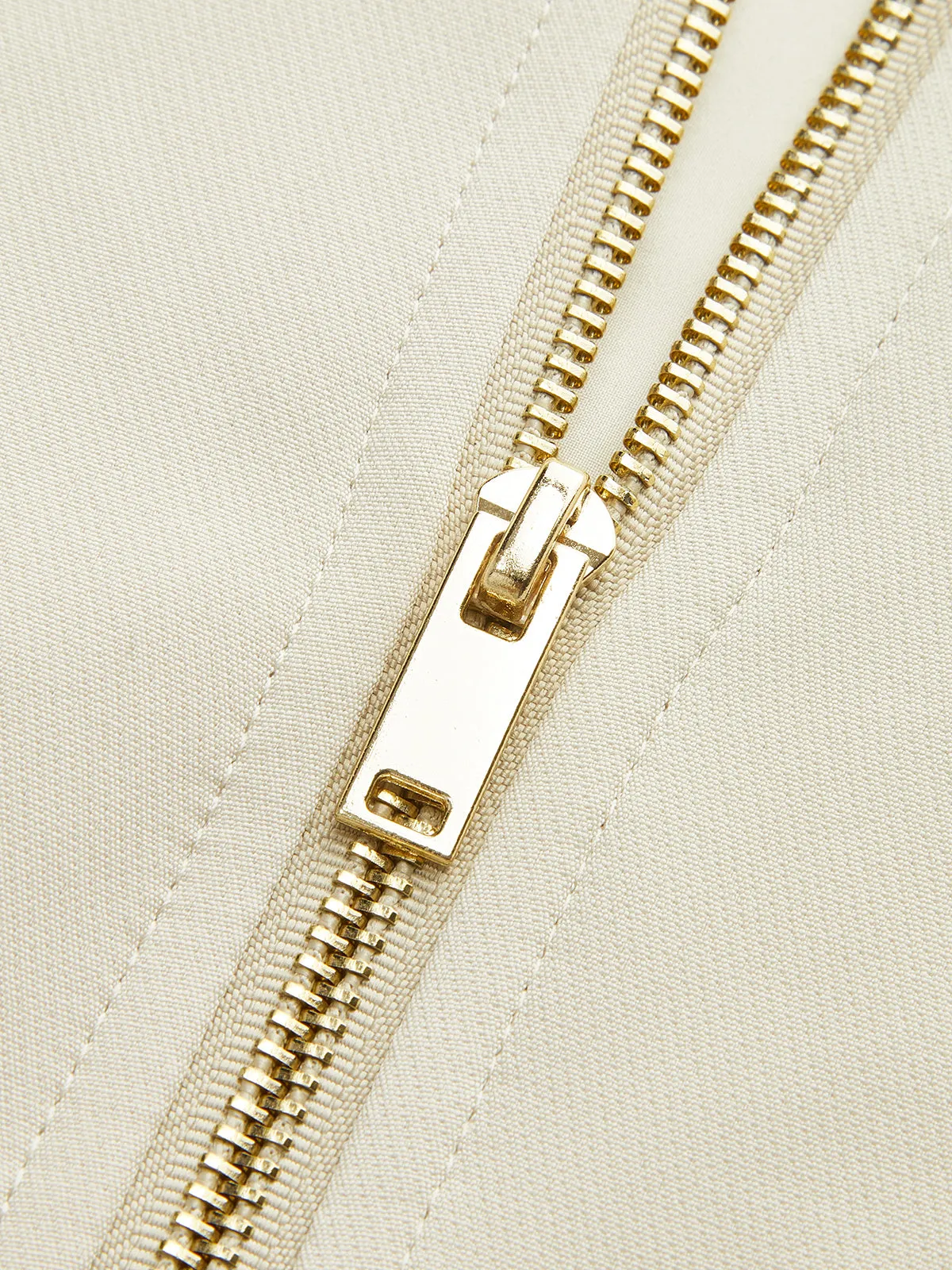 Pocketed Zip-Up Mini Dress sold by COMMENSE product image thumbnail 3