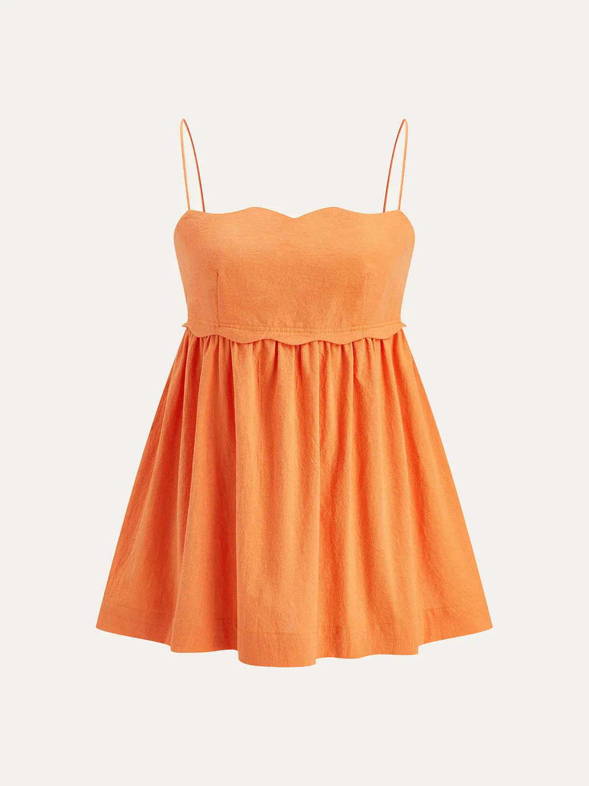 Scallop Hem Cami Top and Shorts Set sold by COMMENSE product image thumbnail 2