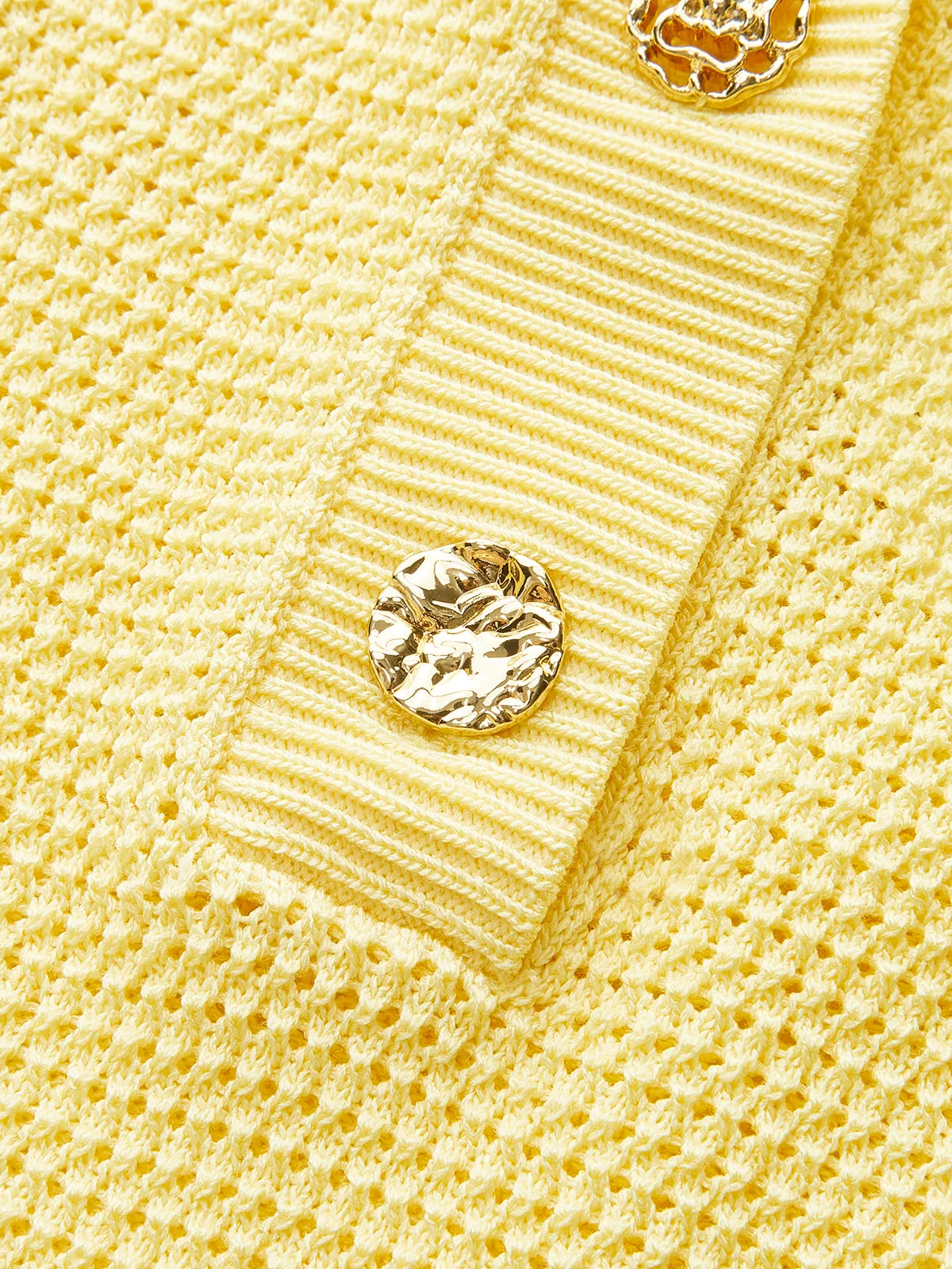 Mesh-Knit Polo-Style Top sold by COMMENSE product image thumbnail 2