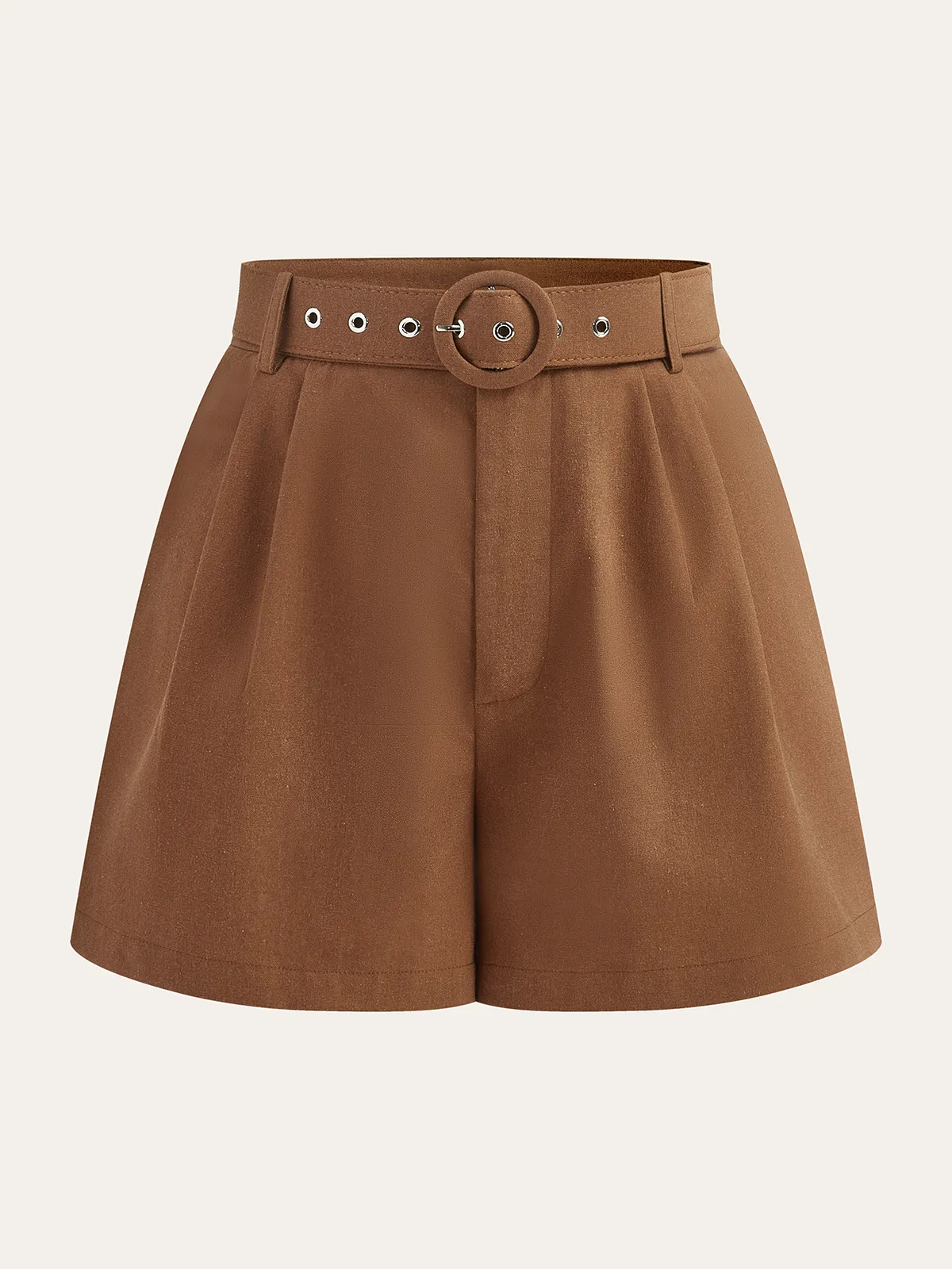 Belted Mid-Waisted Shorts sold by COMMENSE