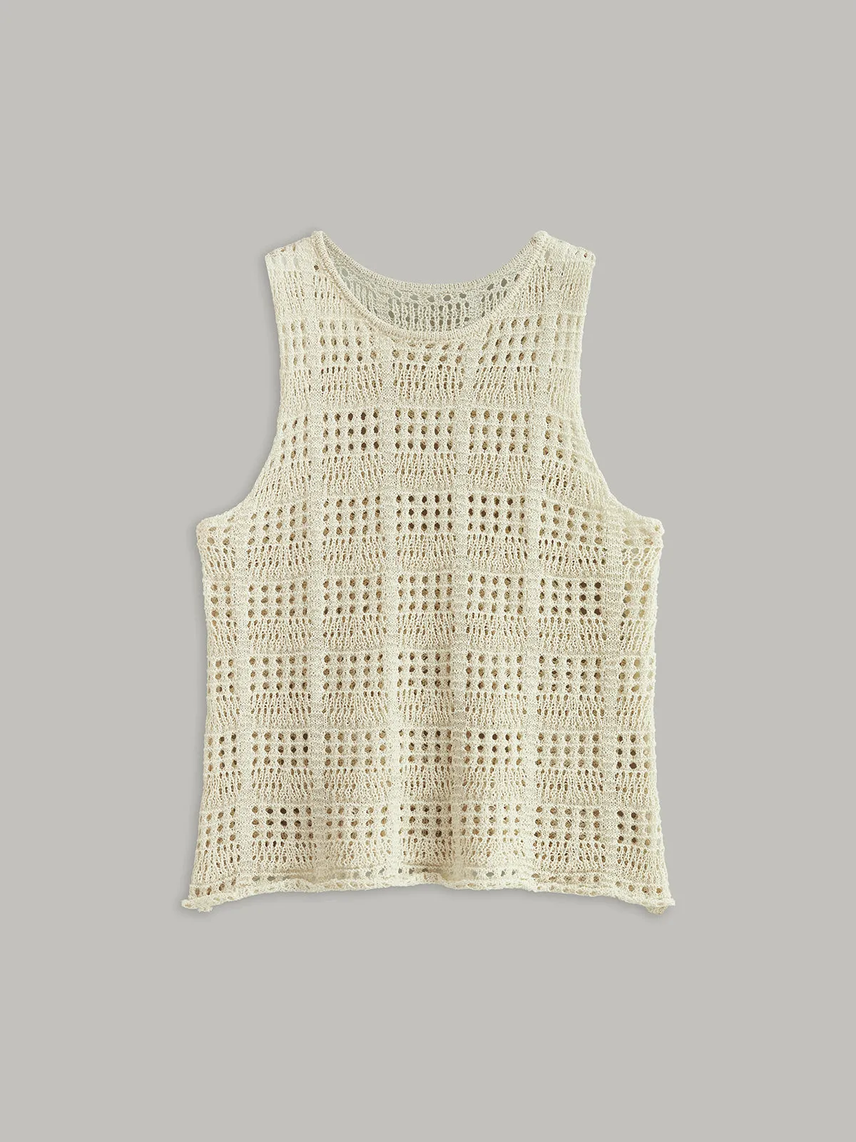 Crochet Knit Tank Top sold by COMMENSE
