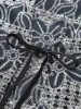 Embroidered Blouse with Tie-Front sold by COMMENSE