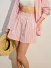 Oversized Striped Shorts Set sold by COMMENSE