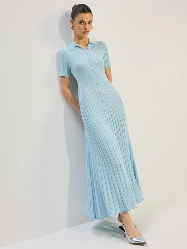 Knit Button-Front Maxi Dress sold by COMMENSE
