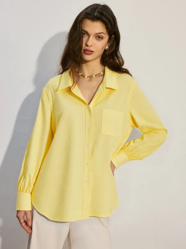 Pocketed Oversized Shirt sold by COMMENSE