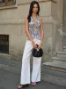 Snake Print Halter Backless Top sold by COMMENSE