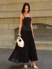 Spaghetti-Strap Backless Pleated Maxi Dress sold by COMMENSE