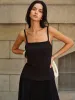 Spaghetti-Strap Backless Pleated Maxi Dress sold by COMMENSE