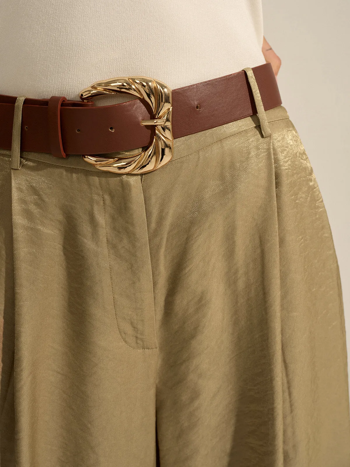 Belted Wide-Leg Pants sold by COMMENSE product image thumbnail 3