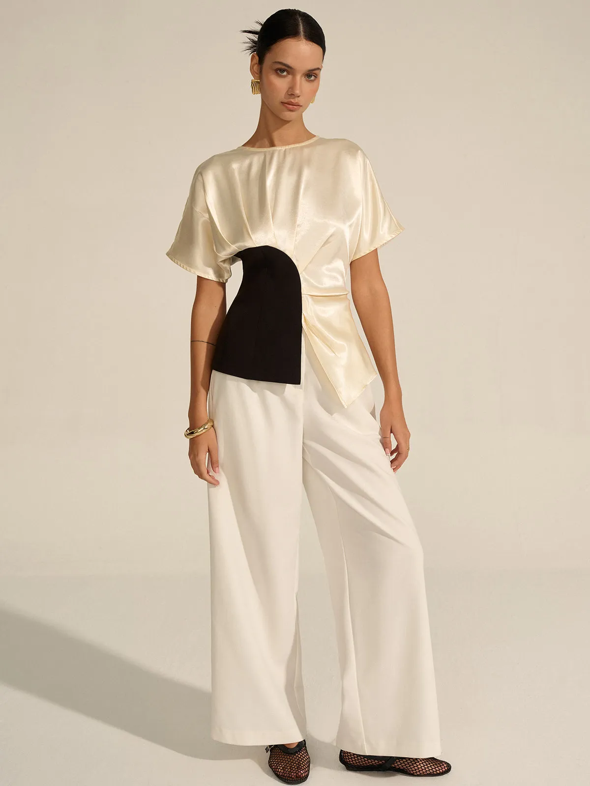 Asymmetric Color-Block Top sold by COMMENSE product image thumbnail 3