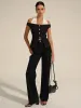 Off-Shoulder Halter Neck Blouse sold by COMMENSE